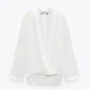ZARA Drapped Neck Blouse
